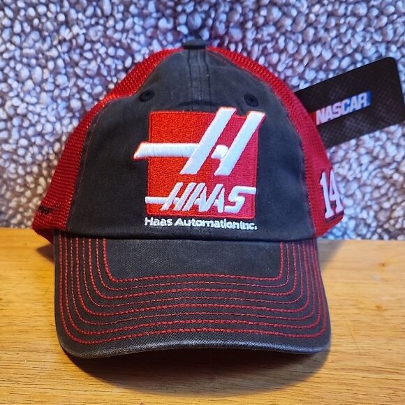 Nascar Haas 14 Clint Bowman Trucker Velcroback Hat - New - Picture 1 of 9